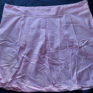 Pink and White Seersucker Skirt